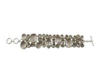 Solid Multi Stone 925 Silver Bracelet