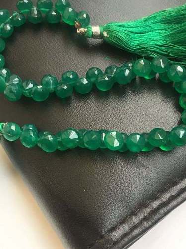 Green Onyx Onion Faceted Beads, 8 Inch Strand,6.5-7Mm Approx Grade: A