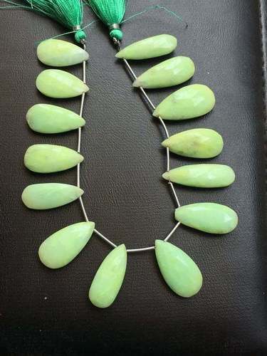 8 pieces rare chrysoprase pear faceted long beads, Natural chrysoprase long pear