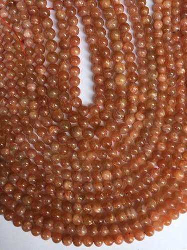 15 Inches Sunstone Round 8Mm Beads,Sunstone Plain Round Beads Grade: A