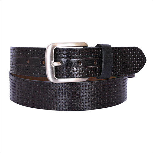 Black Leather Fancy Belt