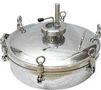 Ss 304 Manhole Cover With Sight Glass - Color: Silver
