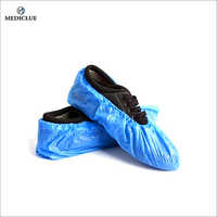 Plastic Shoe Cover - Blue, Sterilized | Lightweight, Easy To Use, Contamination Prevention For Hospitals And Clinics
