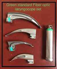 GREEN STANDARD FIBER OPTIC LARYNGOSCOPE SETS