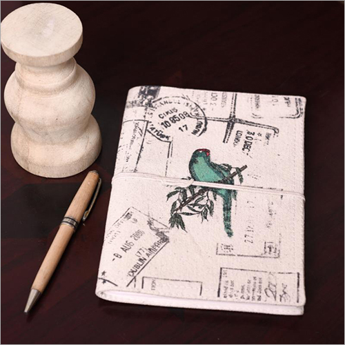 Light Weight Parrot Canvas Fabric Printed Diary