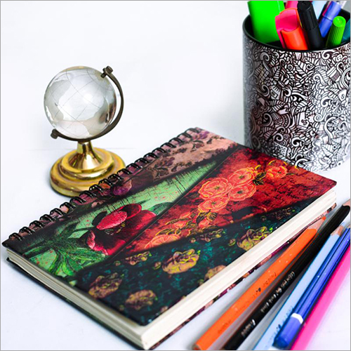 Light Weight Wiro Notebook With Colorful Print Diary