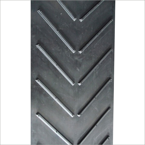 Chevron Conveyor Belt - Rubber M24, Length 15-20m, Black Color, Belt Thickness 11-15mm | Durable, Suitable for Manufacturing, Food Processing, and Industry