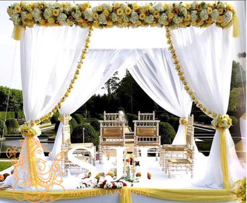 White Fabric Mandap