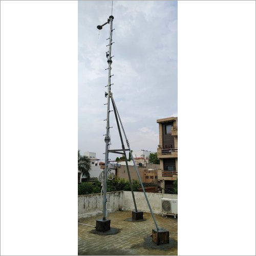 MS Roof Top Pole - Steel, Silver | UV Proof, 100% Waterproof, Ideal for Warehouse, Plant, Workshop Use, Sturdy and Durable Design