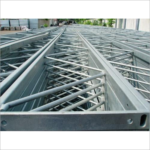 Industrial Galvanized Steel Structure - Galvanized Steel, Large Plate Sizes, Silver Color | Ideal for Plant, Warehouse, Workshop Applications