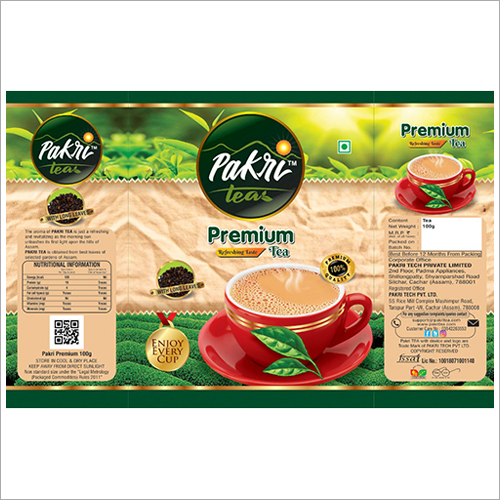 Tea Printed Packaging Pouches