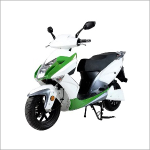 White & Green E Scooter