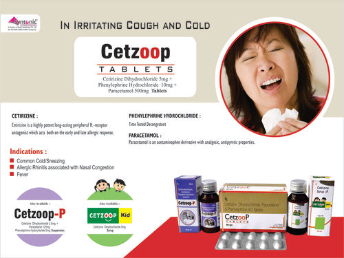 Anti Cold- Cetirizine 2.5mg + Paracetamol 125mg + Phenylepherine 5mg/5ml