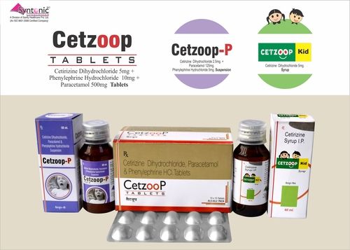 Cetirizine 5mg + Paracetamol 325mg + Phenylepherine10mg