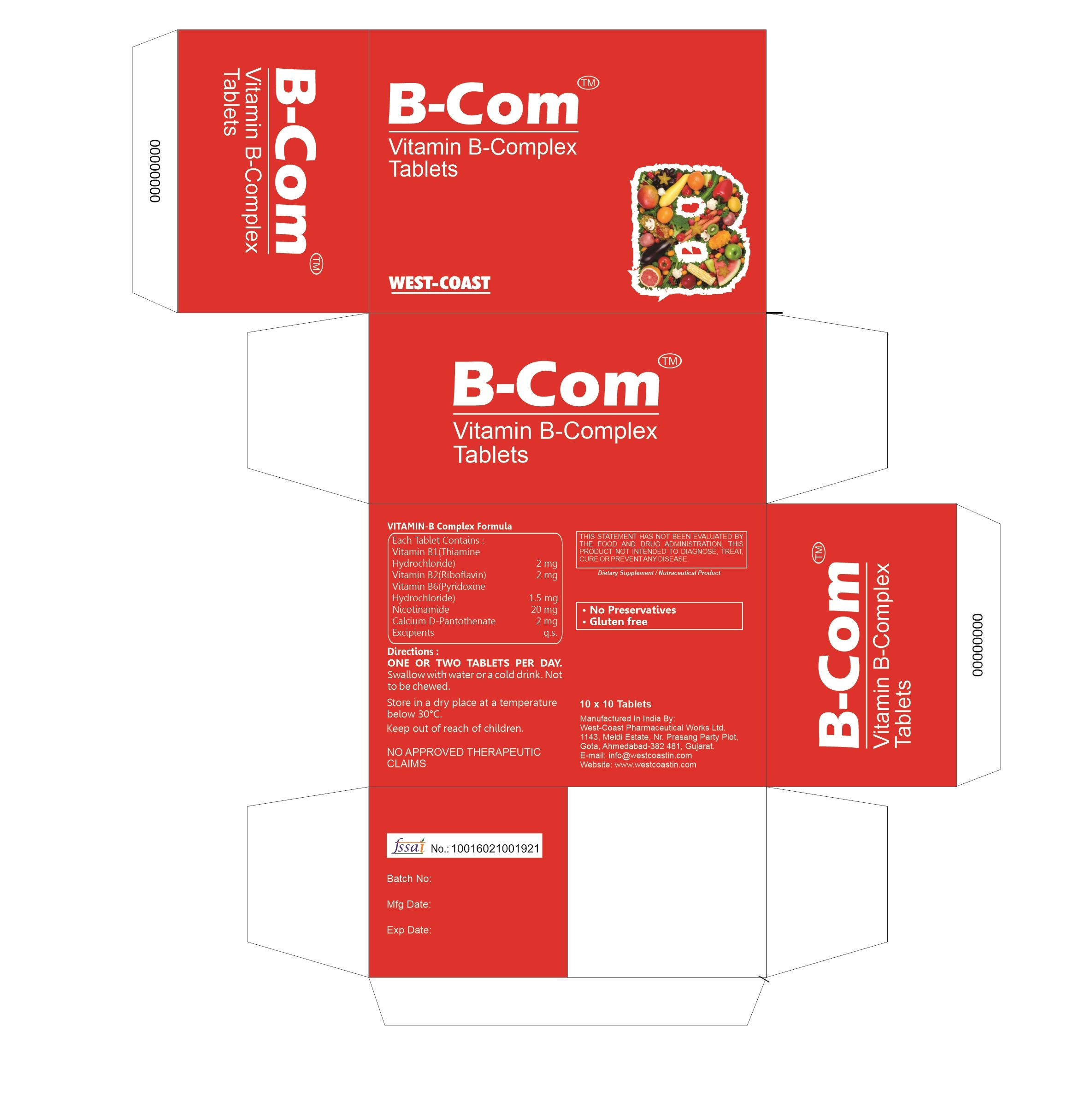 VITAMIN B-COMPLEX TABLETS