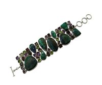 Colorless  Synergy Multi Stone 925 Silver Bracelet