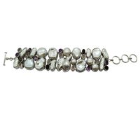 Rare Multi Stone 925 Silver Bracelet