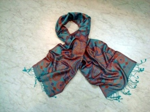 Silk jacquard scarves