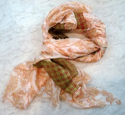 cotton silk print scarves india