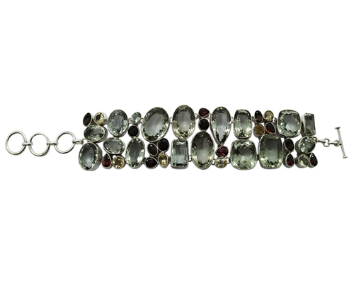 Original Cool Multi Stone 925 Silver Bracelet