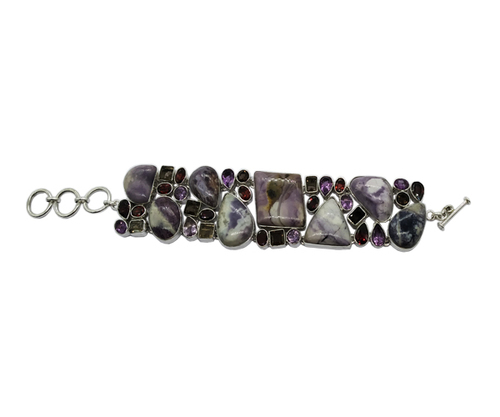 Magnificent Multi Stone 925 Silver Bracelet