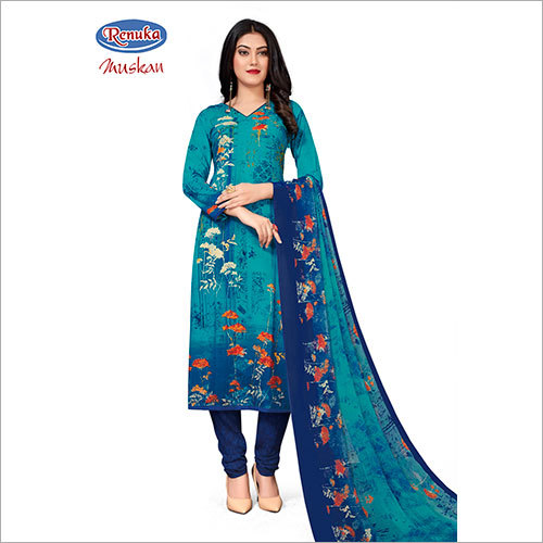 Floral Printed Churidar Suit