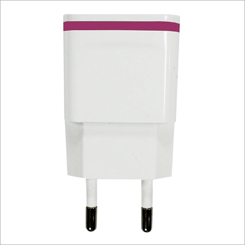 2A Mobile Phone Charging Adapter - Plastic Body, White Color | Durable Design, Compatible with Android Devices
