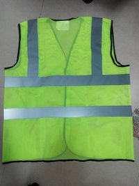 Metro Safety Jacket Double Reflective Tape in Foot ball net fabric