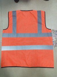 Metro Safety Jacket Double Reflective Tape in Foot ball net fabric