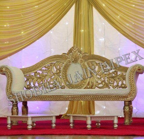 Gold Back Carving Sofa