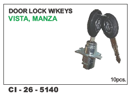Door Lock w/keys Vista , Manza