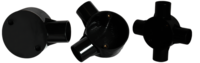 Circular Junction Box - Pvc Material, Black Color | Ip65 Rated, Surface Mount, 2-4 Outlets, -20°c To 60°c Operating Temperature