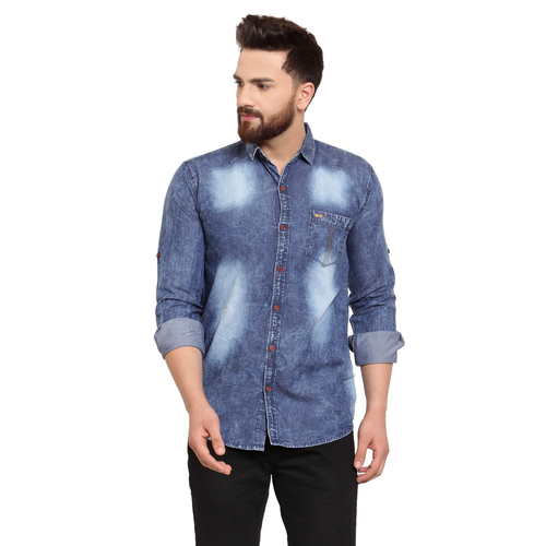Blue Mens Denim Shirt