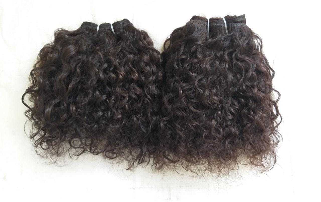 Unprocessed Natural Curly Single Donor human hair bulk