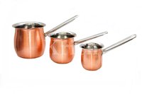 Full Copper Coffee Warmer with SS Handle 3 Pcs