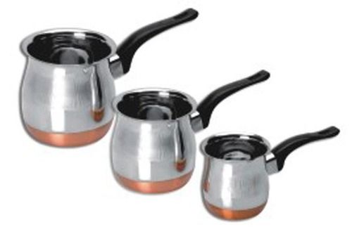 Copper Bottom Coffee Warmer With Bakelite Handle- 3 Pcs