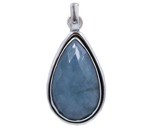 Aquamarine Stone 925 Silver Pendant