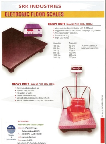 Red Platform Weighing Scales