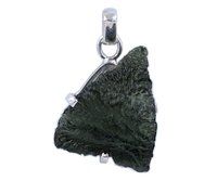 Fine Moldavite Stone 925 Silver Pendant