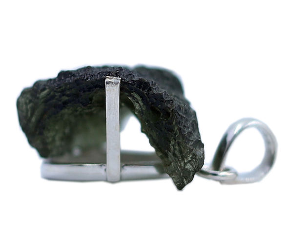 Fine Moldavite Stone 925 Silver Pendant