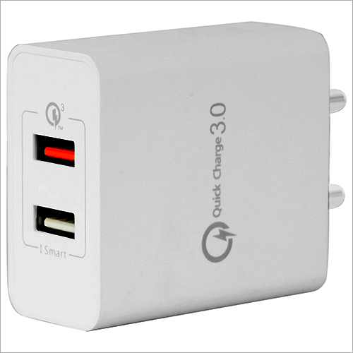 Dual Port USB Smart Charger with Quick Charge