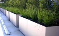 Grc Planter - Grc Material, 3/4 Kg/sq Ft Weight, Elegant White Color | Fine Finish, Easy To Clean, Smooth Surface Treatment For Gardens And Parks