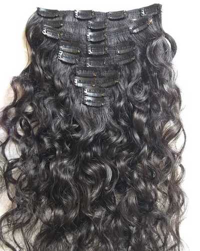 Natural Black Indian Curly Clip In Hair