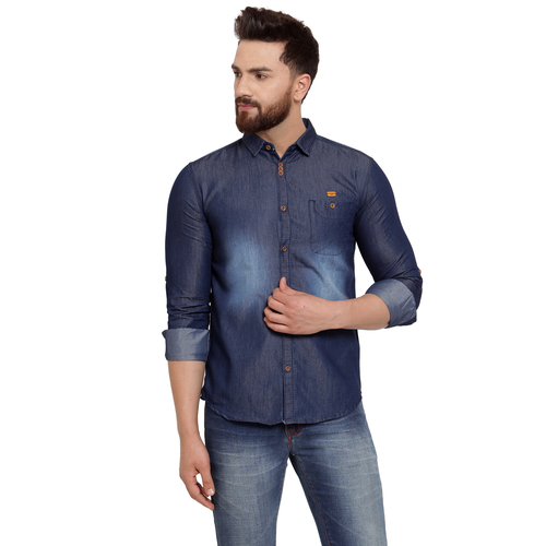 Blue Mens Denim Shirt