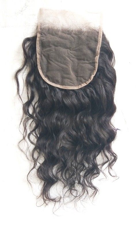 100% Raw Wavy Single Donor Hair Wavy Lace Closure best hair