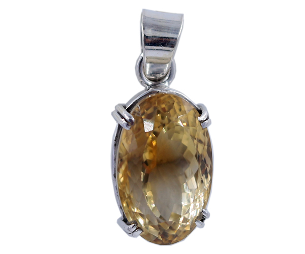 Coolest Citrine Stone 925 Silver Pendant