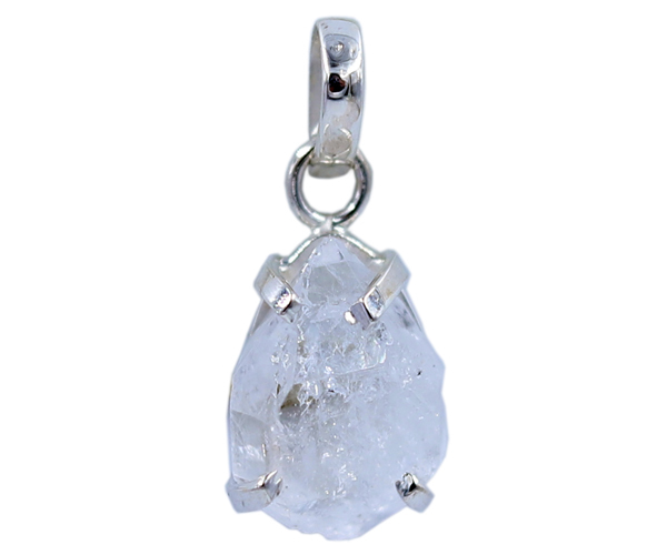 Feminine Herkimer Diamond Stone 925 Silver Pendant