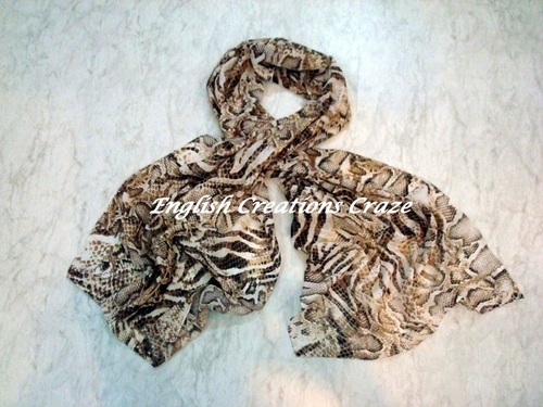 Crepe Animal Print Scarves