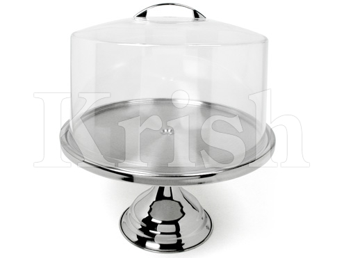As Per Requirement Tall Cake Stand With Acrylic Cover