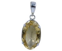 Handmade Citrine Stone 925 Silver Pendant